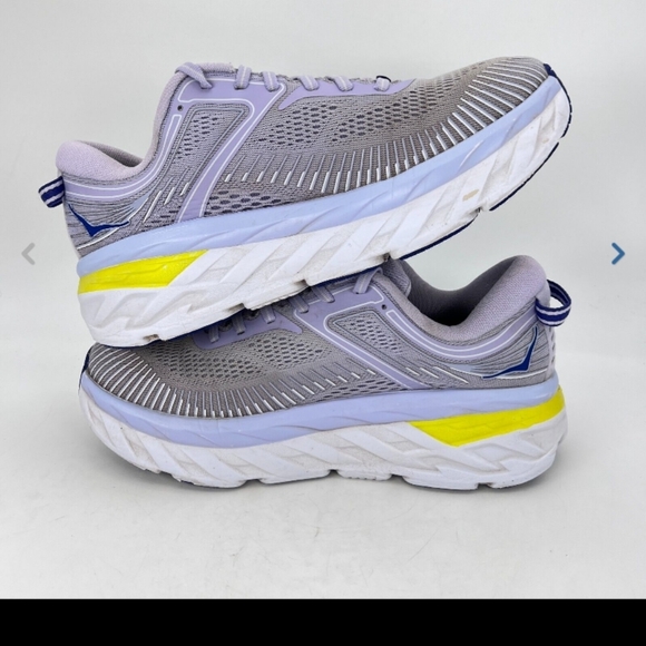 Hoka One One Bondi 7 Purple Heather Clematis Blue Women Shoes 1110519 PHCB Sz 8 - Picture 8 of 11